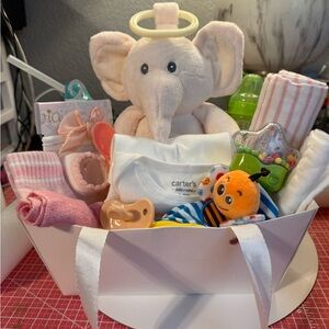 Carter's Pink Elephant Baby Gift Set